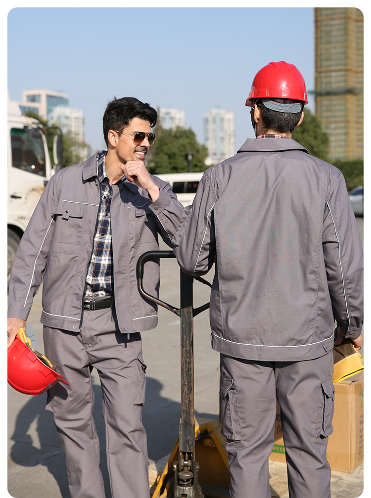 工作服男裝勞保服工裝套裝春秋上衣服外套工地耐磨定製男士維修車-工程服訂製 