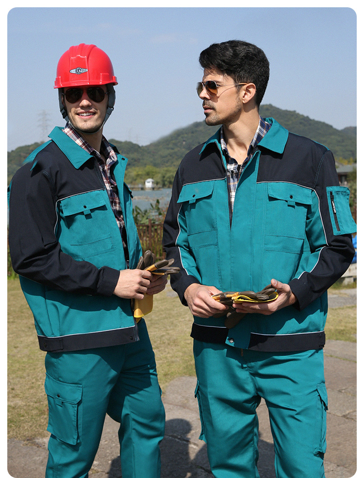 工作服男裝勞保服工裝套裝春秋上衣服外套工地耐磨定製男士維修車-工程服訂製 